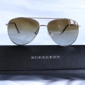 Burberry Aviators - Burberry Plaid Arms - Brown